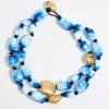 Mujer BIMBA Y LOLA Collares<Collar Resinas Azules Estrella De Mar Dorado Mate