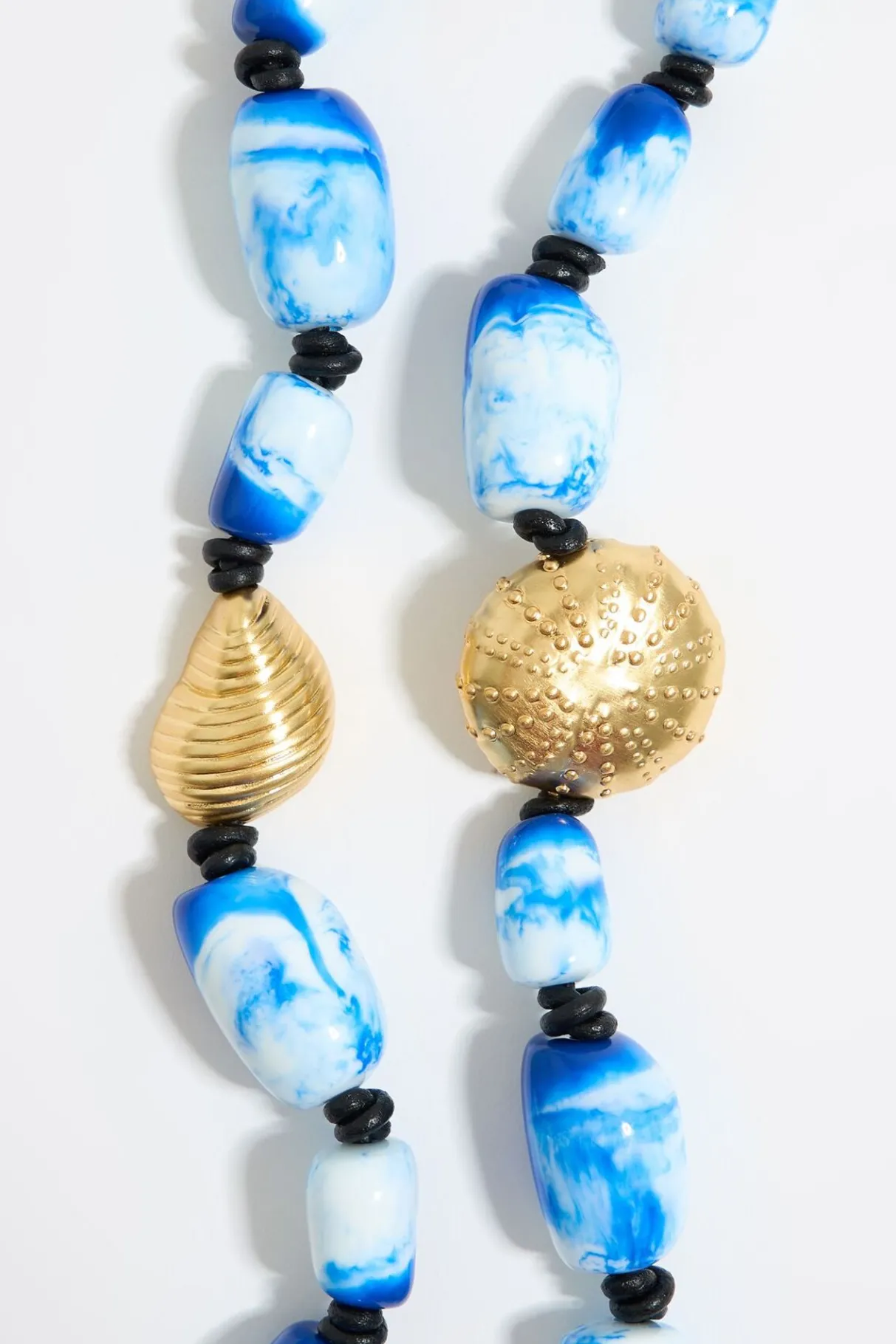 Mujer BIMBA Y LOLA Collares<Collar Resinas Azules Estrella De Mar Dorado Mate