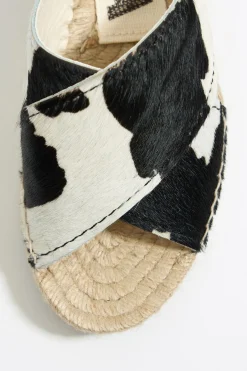 Mujer BIMBA Y LOLA Alpargatas<Cuna Yute Piel Print Vaca Blanca