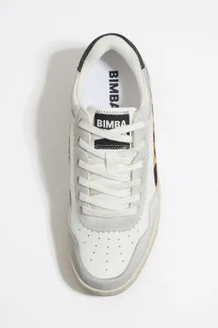 Mujer BIMBA Y LOLA Deportivas<Deportiva Cupsole Piel Print Leopard Blanca