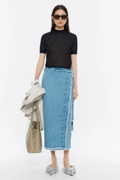 Mujer BIMBA Y LOLA Faldas<Falda Denim Desflecada