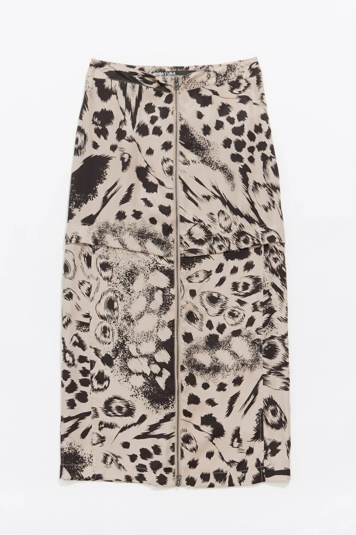 Mujer BIMBA Y LOLA Faldas<Falda Fluida Midi Animal Mix Camel