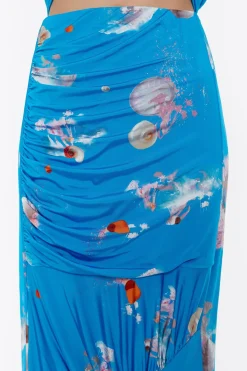 Mujer BIMBA Y LOLA Faldas<Falda Frunces Waves Azul