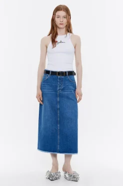 Mujer BIMBA Y LOLA Faldas<Falda Midi Denim Azul
