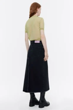 Mujer BIMBA Y LOLA Denim<Falda Midi Denim Negra