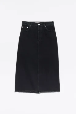 Mujer BIMBA Y LOLA Faldas<Falda Midi Denim Negra