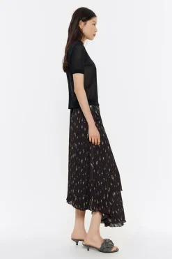 Mujer BIMBA Y LOLA Total Look<Falda Midi Flowers Negra