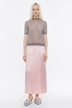 Mujer BIMBA Y LOLA Faldas<Falda Midi Saten Rosa