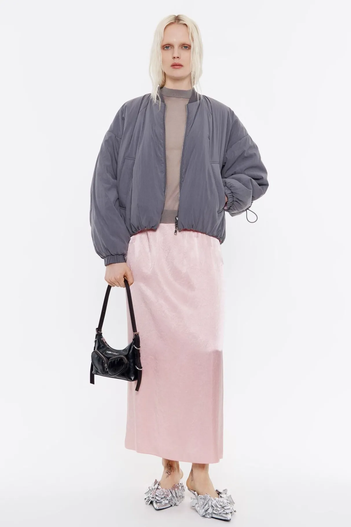 Mujer BIMBA Y LOLA Faldas<Falda Midi Saten Rosa