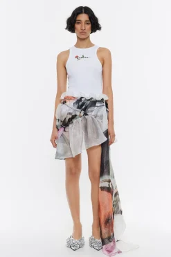 Mujer BIMBA Y LOLA Faldas<Falda Mini Fruncida Perfume Xl Verde