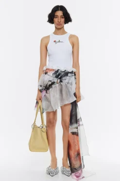 Mujer BIMBA Y LOLA Faldas<Falda Mini Fruncida Perfume Xl Verde