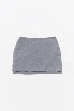 Mujer BIMBA Y LOLA Total Look<Falda Mini Lana Fria Gris
