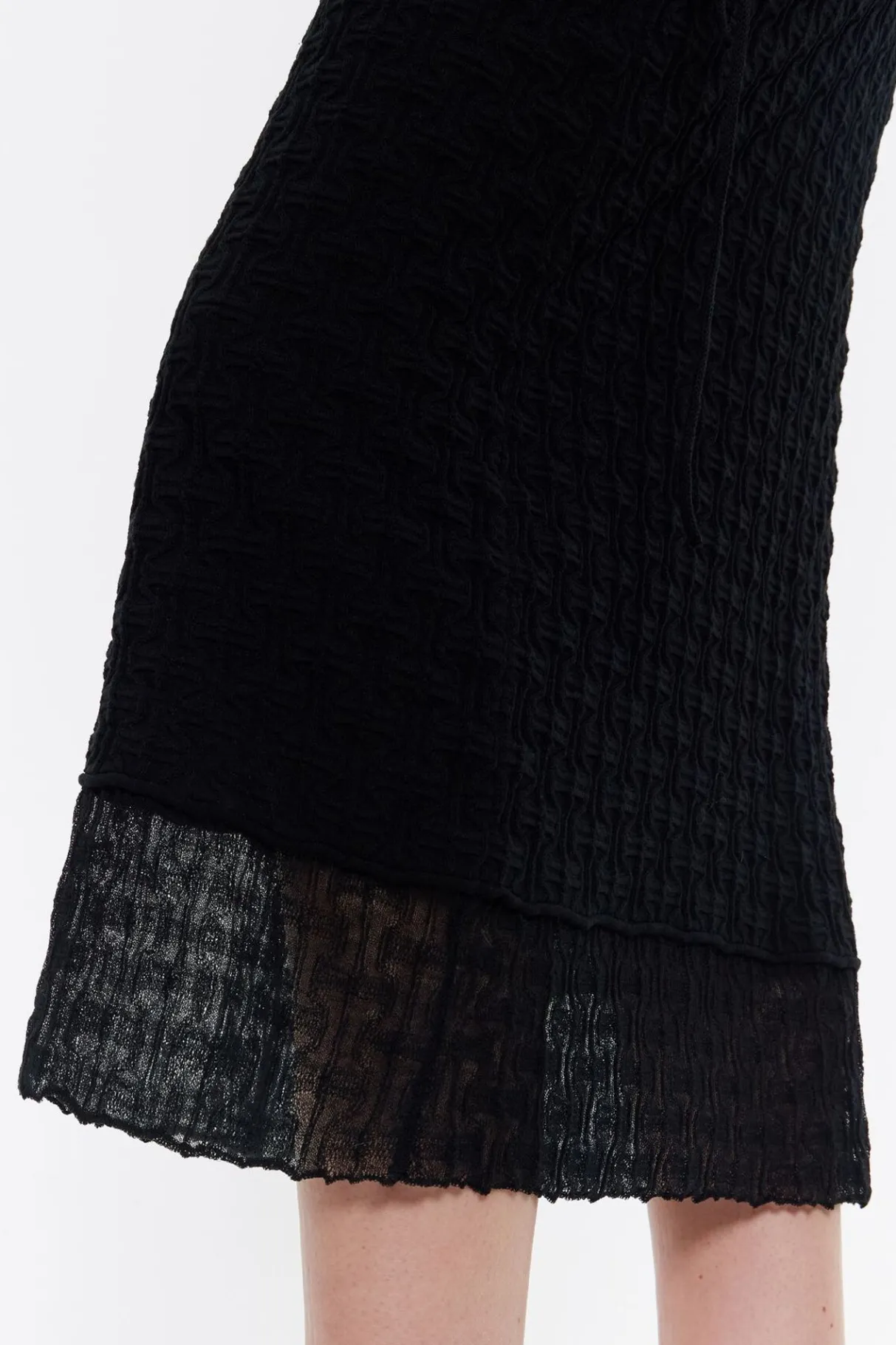 Mujer BIMBA Y LOLA Faldas<Falda Recta Punto Negra