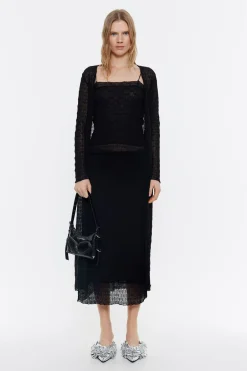 Mujer BIMBA Y LOLA Faldas<Falda Recta Punto Negra