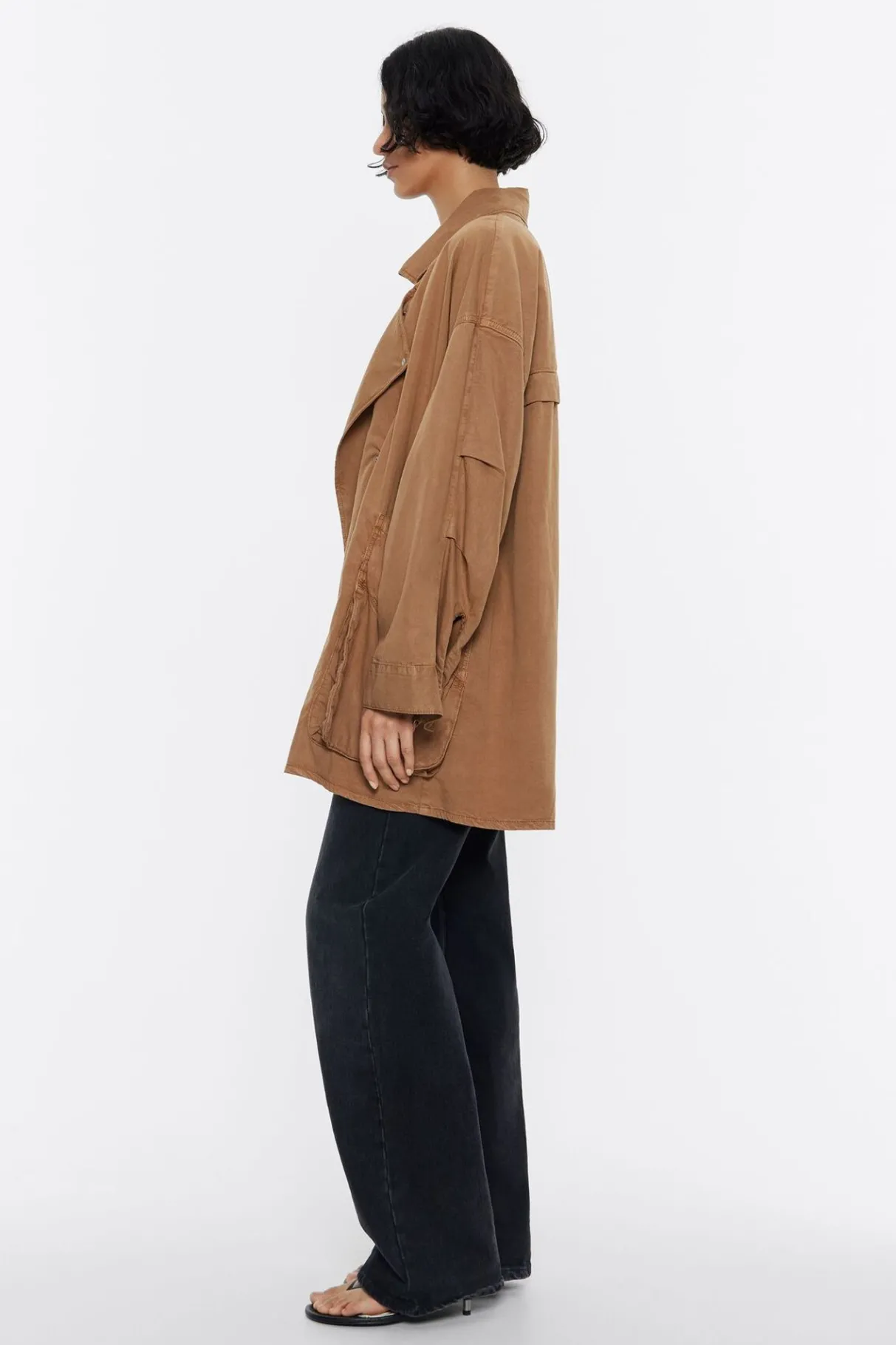 Mujer BIMBA Y LOLA Gabardinas Y Chaquetas<Gabardina Corta Fluida Camel