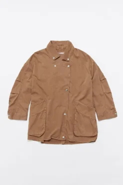 Mujer BIMBA Y LOLA Gabardinas Y Chaquetas<Gabardina Corta Fluida Camel