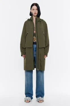 Mujer BIMBA Y LOLA Gabardinas Y Chaquetas<Gabardina Evase Caqui