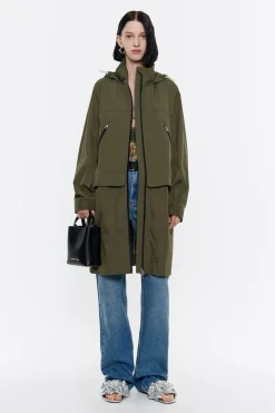 Mujer BIMBA Y LOLA Gabardinas Y Chaquetas<Gabardina Evase Caqui