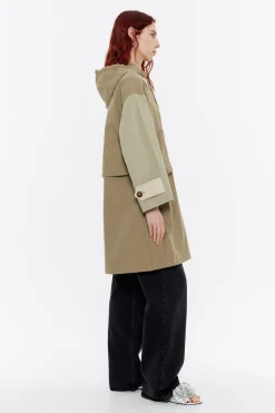 Mujer BIMBA Y LOLA Gabardinas Y Chaquetas<Gabardina Linea A Algodon Caqui