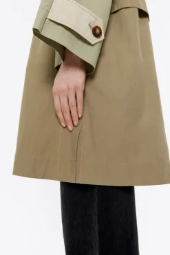 Mujer BIMBA Y LOLA Gabardinas Y Chaquetas<Gabardina Linea A Algodon Caqui