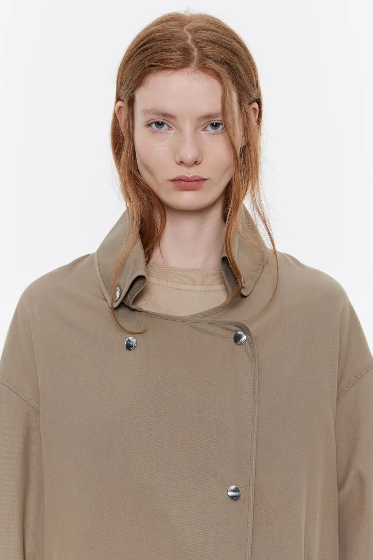 Mujer BIMBA Y LOLA Gabardinas Y Chaquetas<Gabardina Midi Fluida Caqui