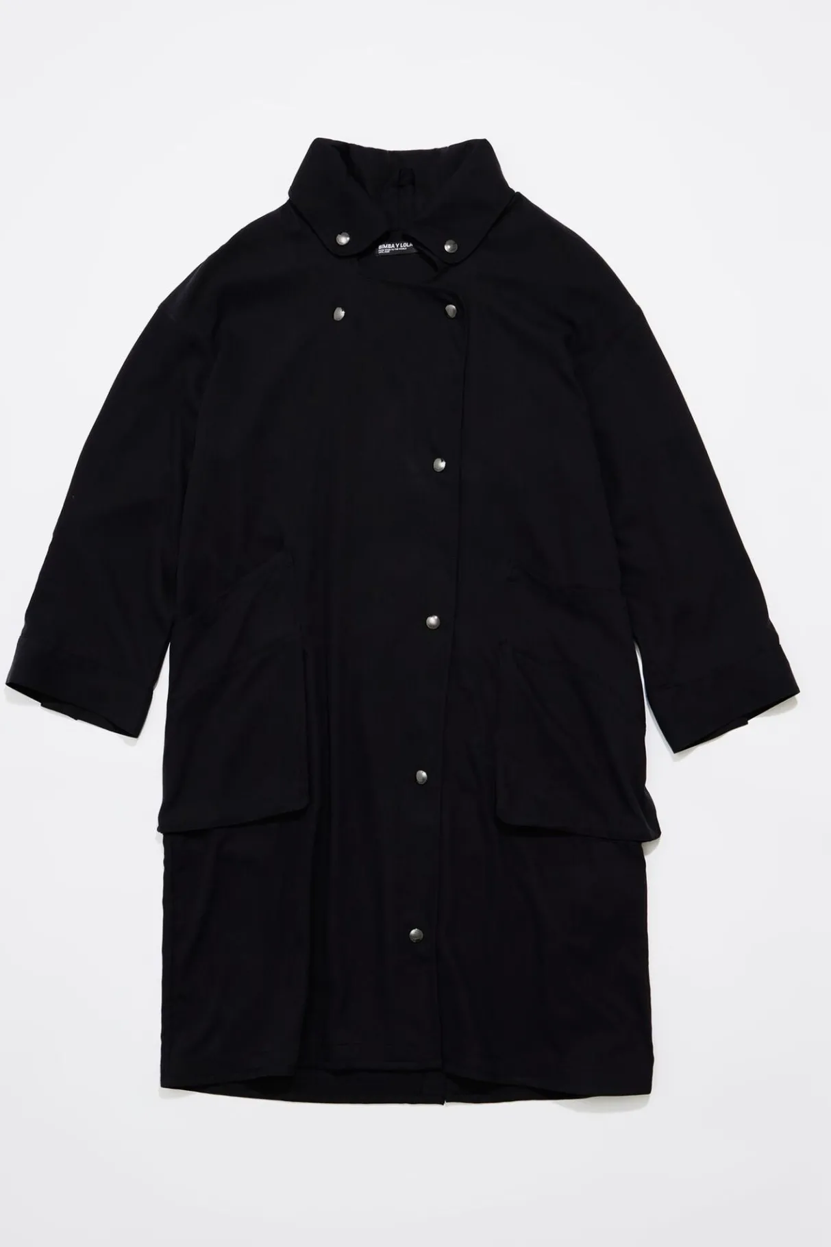 Mujer BIMBA Y LOLA Gabardinas Y Chaquetas<Gabardina Midi Fluida Negra