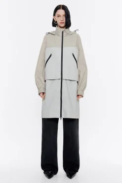 Mujer BIMBA Y LOLA Gabardinas Y Chaquetas<Gabardina Recta Bicolor