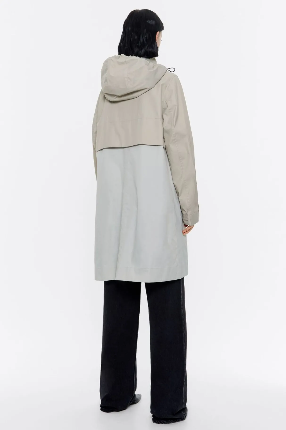 Mujer BIMBA Y LOLA Gabardinas Y Chaquetas<Gabardina Recta Bicolor