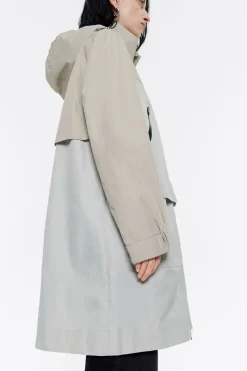 Mujer BIMBA Y LOLA Gabardinas Y Chaquetas<Gabardina Recta Bicolor