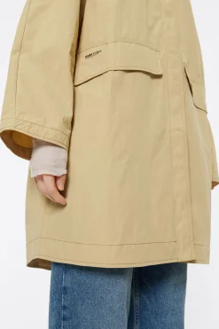 Mujer BIMBA Y LOLA Gabardinas Y Chaquetas<Gabardina Recta Midi Ocre