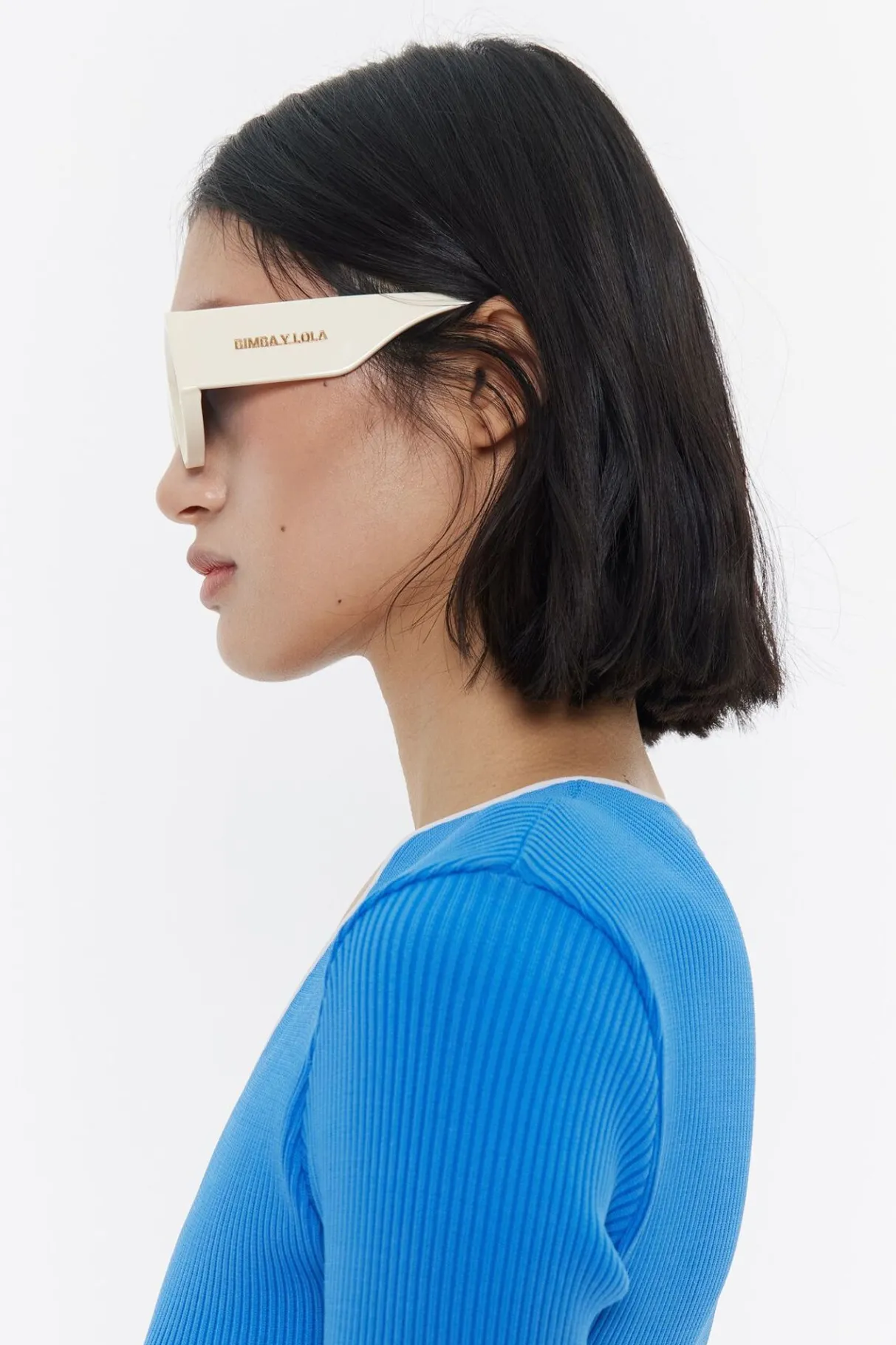 Mujer BIMBA Y LOLA Gafas De Sol<Gafas De Sol Rectangulares Crema