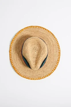 Mujer BIMBA Y LOLA Gorros Y Gorras<Gorro Rafia Natural Rayas