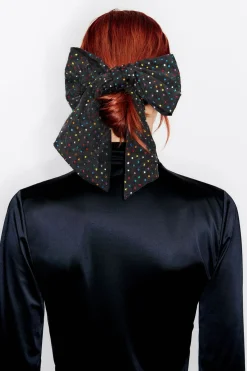 Mujer BIMBA Y LOLA Accesorios Pelo<Horquilla Lazo Cristales Negra