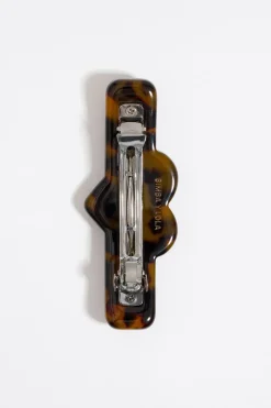 Mujer BIMBA Y LOLA Accesorios Pelo<Horquilla Resina Logo Marron