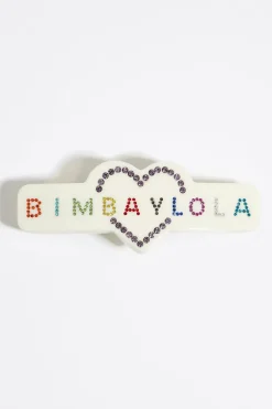 Mujer BIMBA Y LOLA Accesorios Pelo<Horquilla Resina Logo Marfil