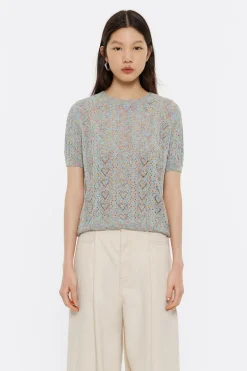 Mujer BIMBA Y LOLA Punto<Jersey Calados Gris Claro