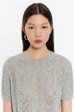 Mujer BIMBA Y LOLA Punto<Jersey Calados Gris Claro