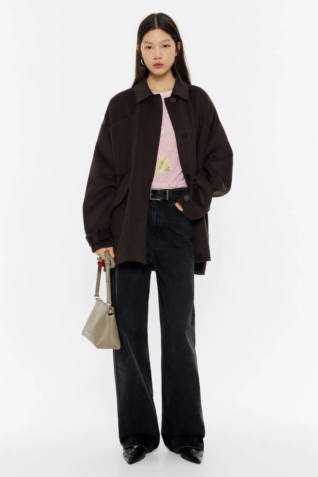 Mujer BIMBA Y LOLA Punto<Jersey Hombros Fruncidos Lino Flowers Rosa