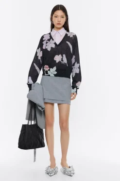 Mujer BIMBA Y LOLA Punto<Jersey Lurex Birds Gris Oscuro