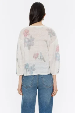 Mujer BIMBA Y LOLA Punto<Jersey Manga Abullonada Birds Marfil