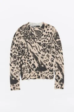 Mujer BIMBA Y LOLA Punto<Jersey Recto Lino Animal Mix Camel