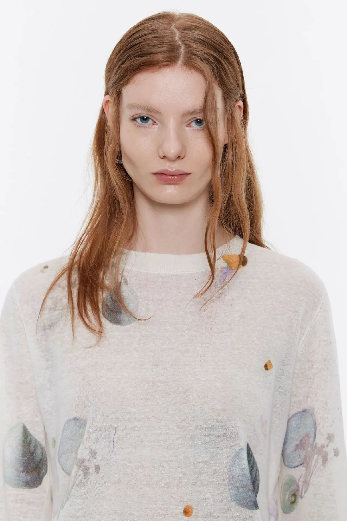 Mujer BIMBA Y LOLA Punto<Jersey Recto Lino Waves Marfil