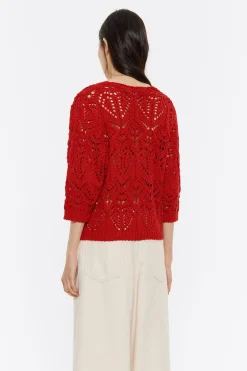 Mujer BIMBA Y LOLA Punto<Jersey Recto Punto Calado Rojo