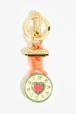 Mujer BIMBA Y LOLA Llaveros<Llavero Circular Corazon Marfil