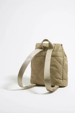 Mujer BIMBA Y LOLA Bolsos Nylon<Mochila Mediana Nylon Acolchada Caqui Claro