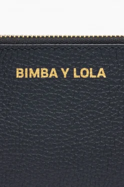 Mujer BIMBA Y LOLA Piel<Monedero Curvo Piel Negro