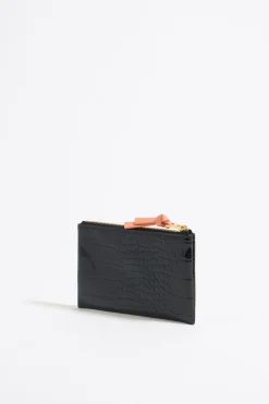 Mujer BIMBA Y LOLA Carteras Y Monederos<Monedero Grabado Cocodrilo Negro