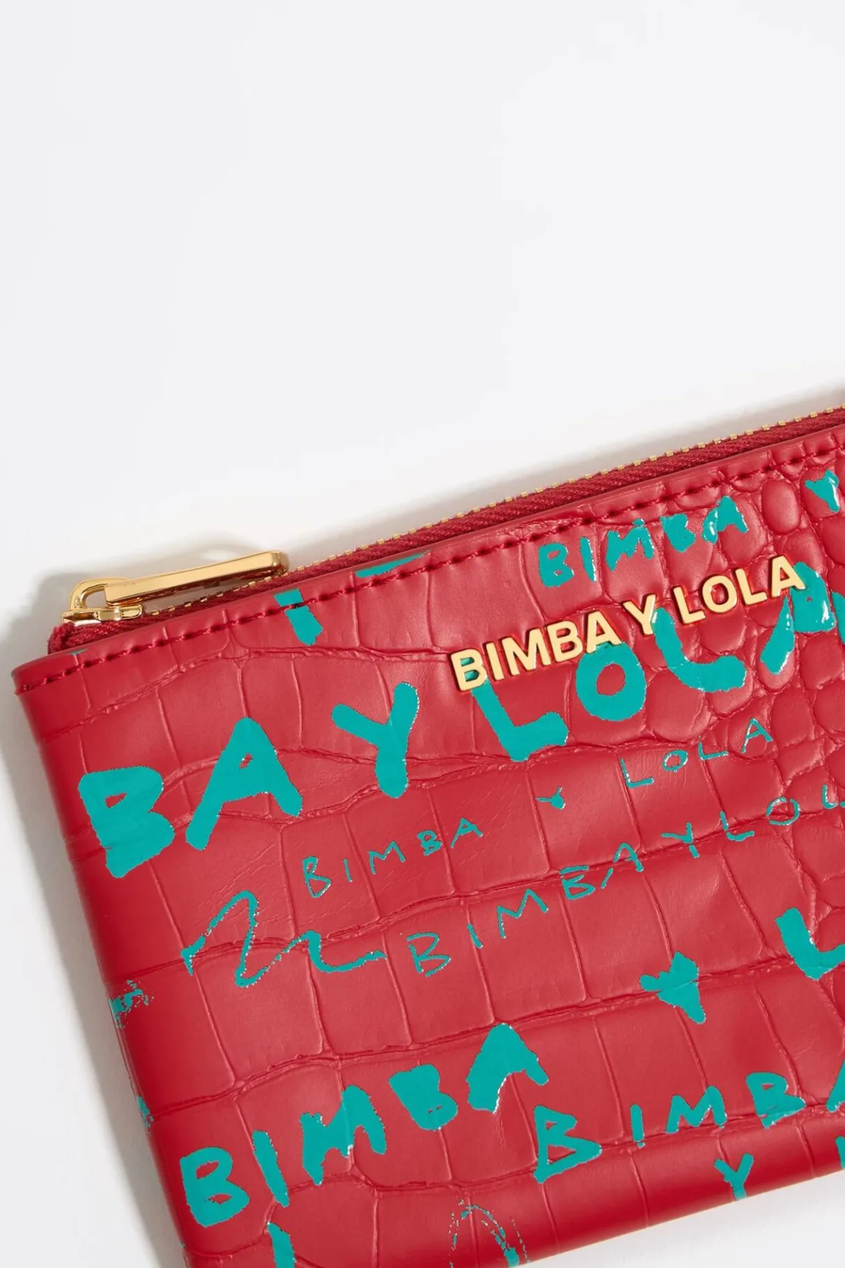 Mujer BIMBA Y LOLA Carteras Y Monederos<Monedero Grabado Cocodrilo Rojo