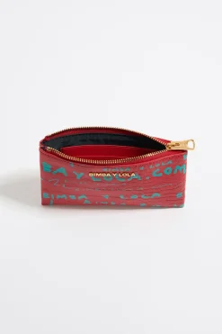 Mujer BIMBA Y LOLA Carteras Y Monederos<Monedero Grabado Cocodrilo Rojo