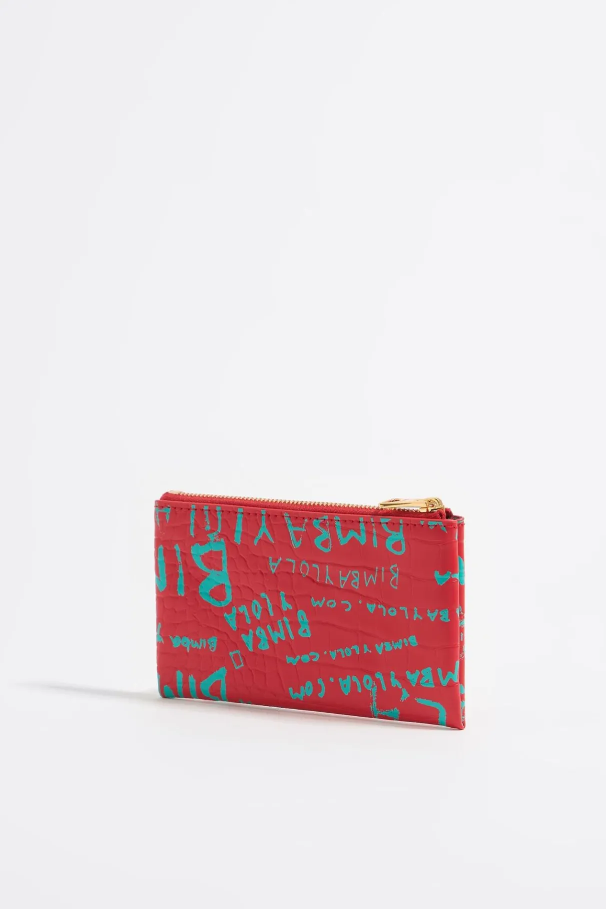 Mujer BIMBA Y LOLA Carteras Y Monederos<Monedero Grabado Cocodrilo Rojo